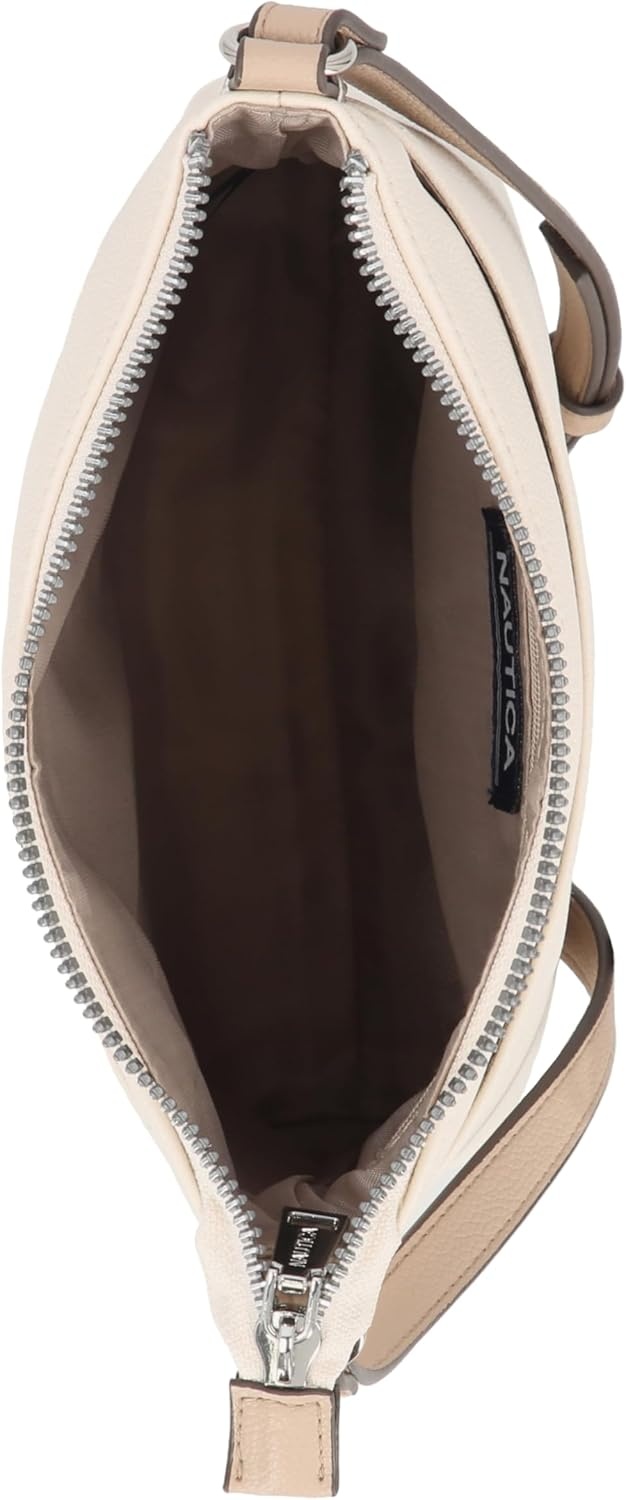 image:imageNautica Womens Lakeside Signature North South Crossbody BagOuter Banks Bone