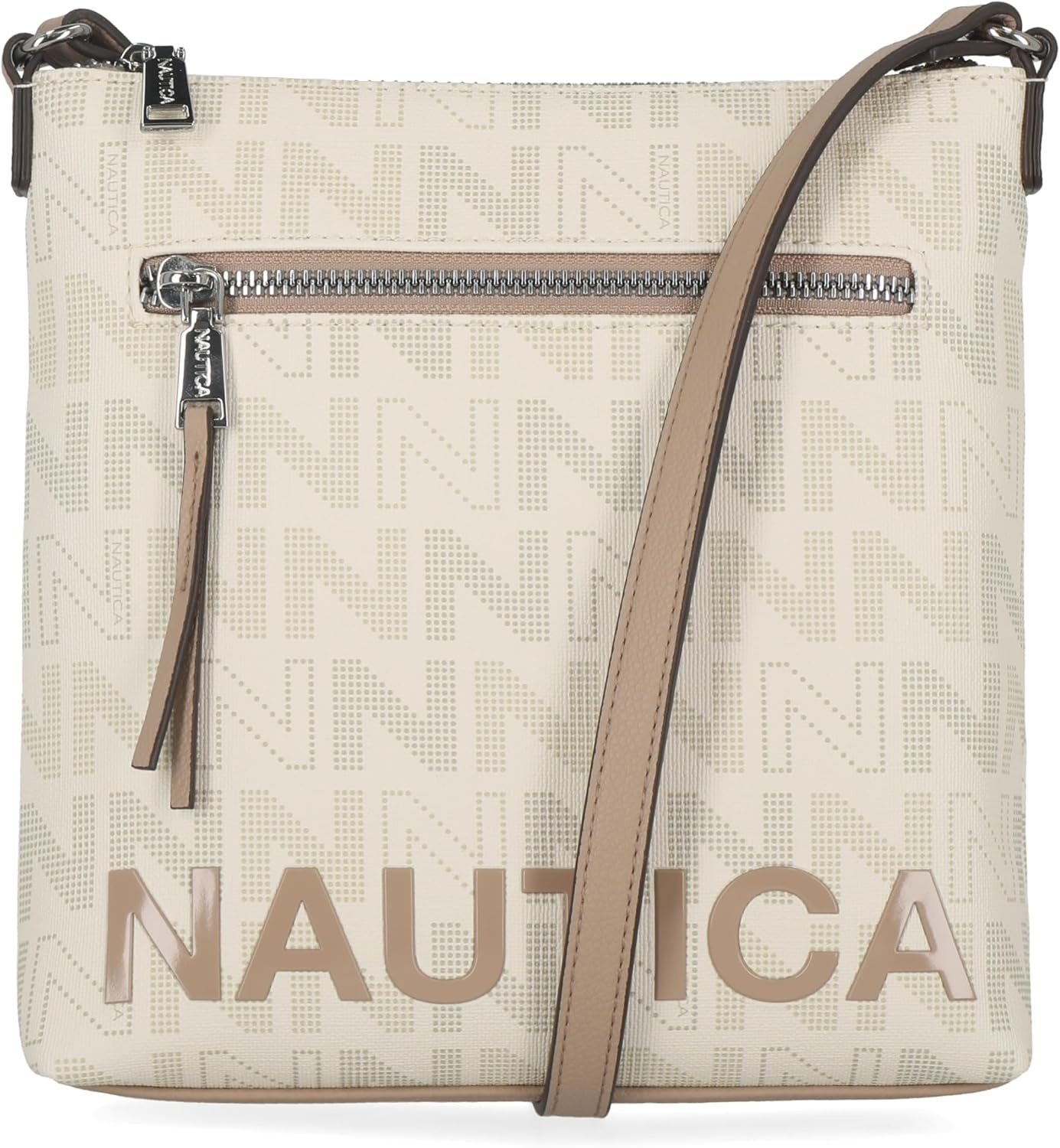image:imageNautica Womens Lakeside Signature North South Crossbody BagOuter Banks Bone Multi
