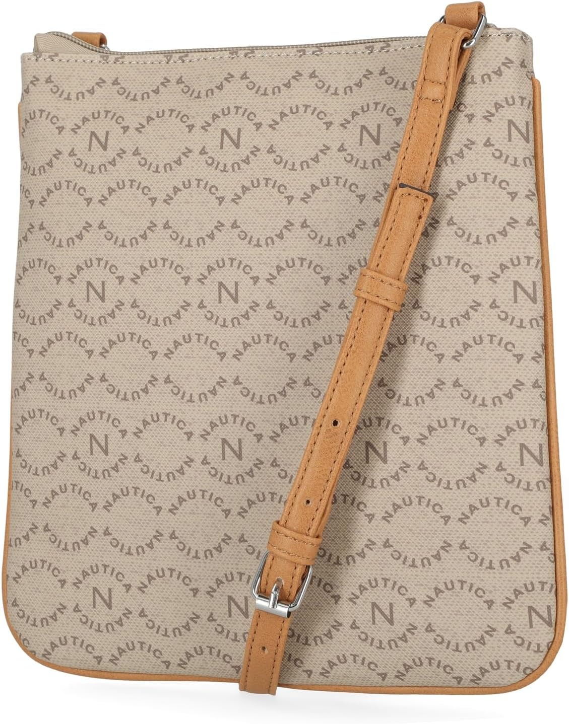 image:imageNautica Womens Lakeside Signature North South Crossbody BagPorthole Khaki