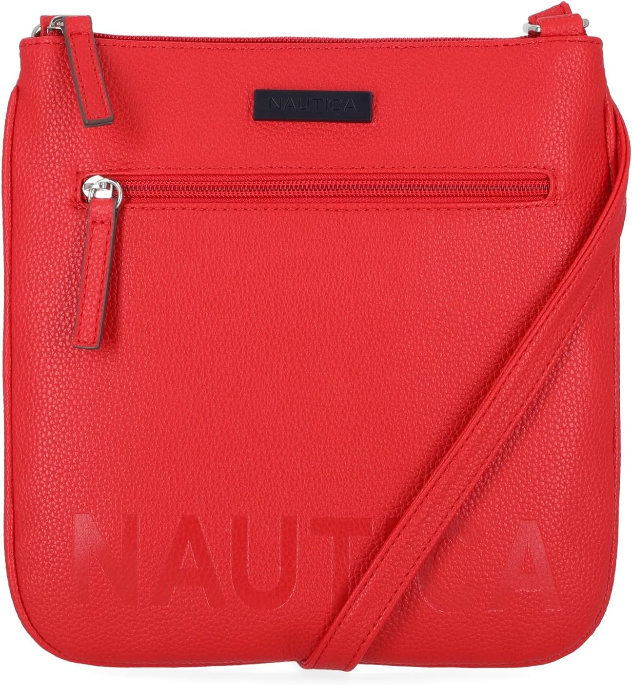 image:imageNautica Womens Lakeside Signature North South Crossbody BagRed