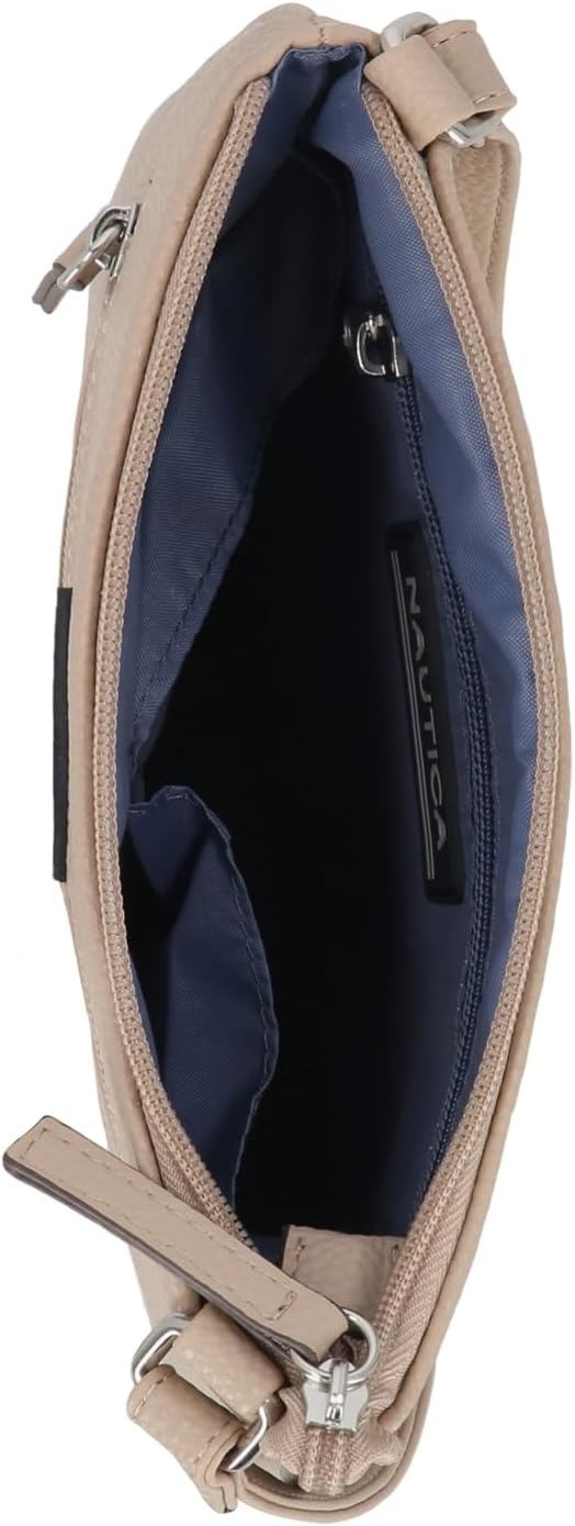 image:imageNautica Womens Lakeside Signature North South Crossbody BagSand