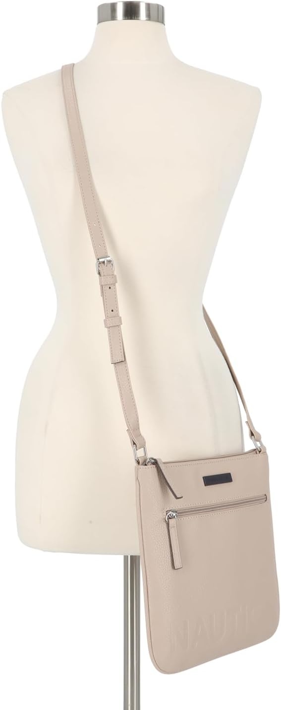 image:imageNautica Womens Lakeside Signature North South Crossbody BagSand