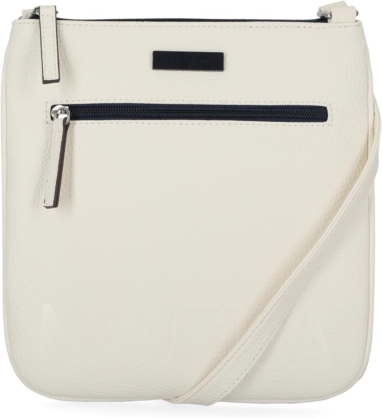 image:imageNautica Womens Lakeside Signature North South Crossbody BagWhite II