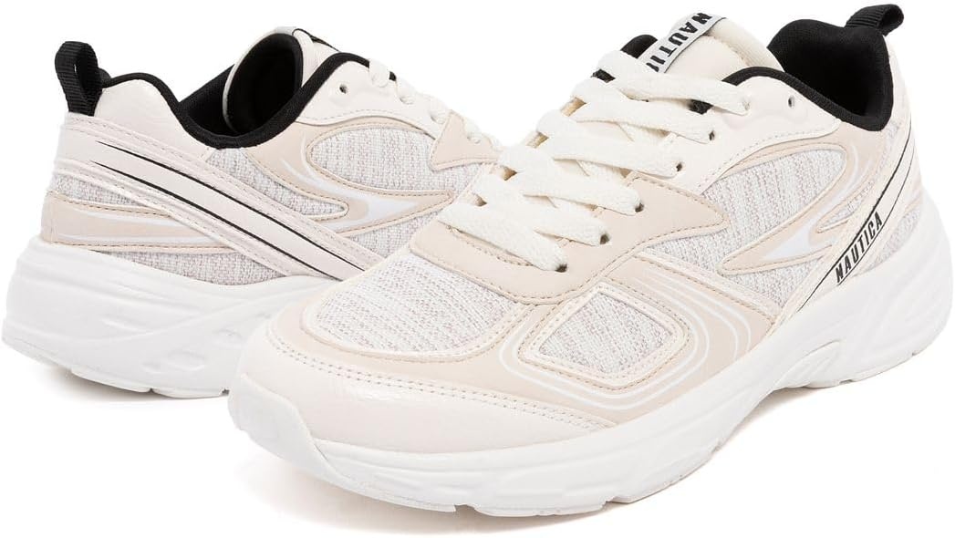 image:imageNautica Womens Lightweight Athletic Running SneakersIvory