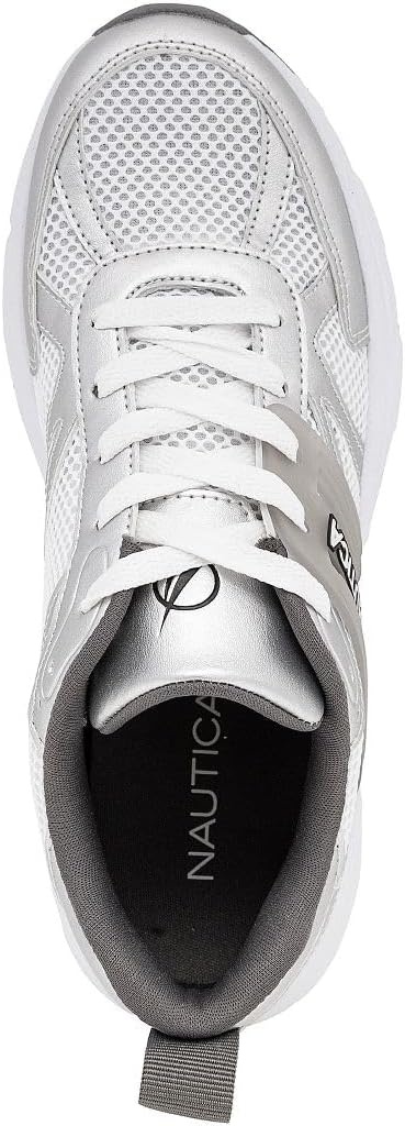 image:imageNautica Womens Lightweight Athletic Running SneakersNagiwhite Silver