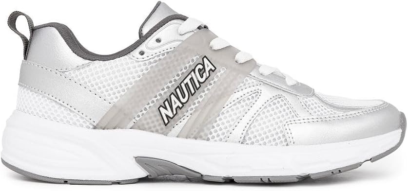 image:imageNautica Womens Lightweight Athletic Running SneakersNagiwhite Silver