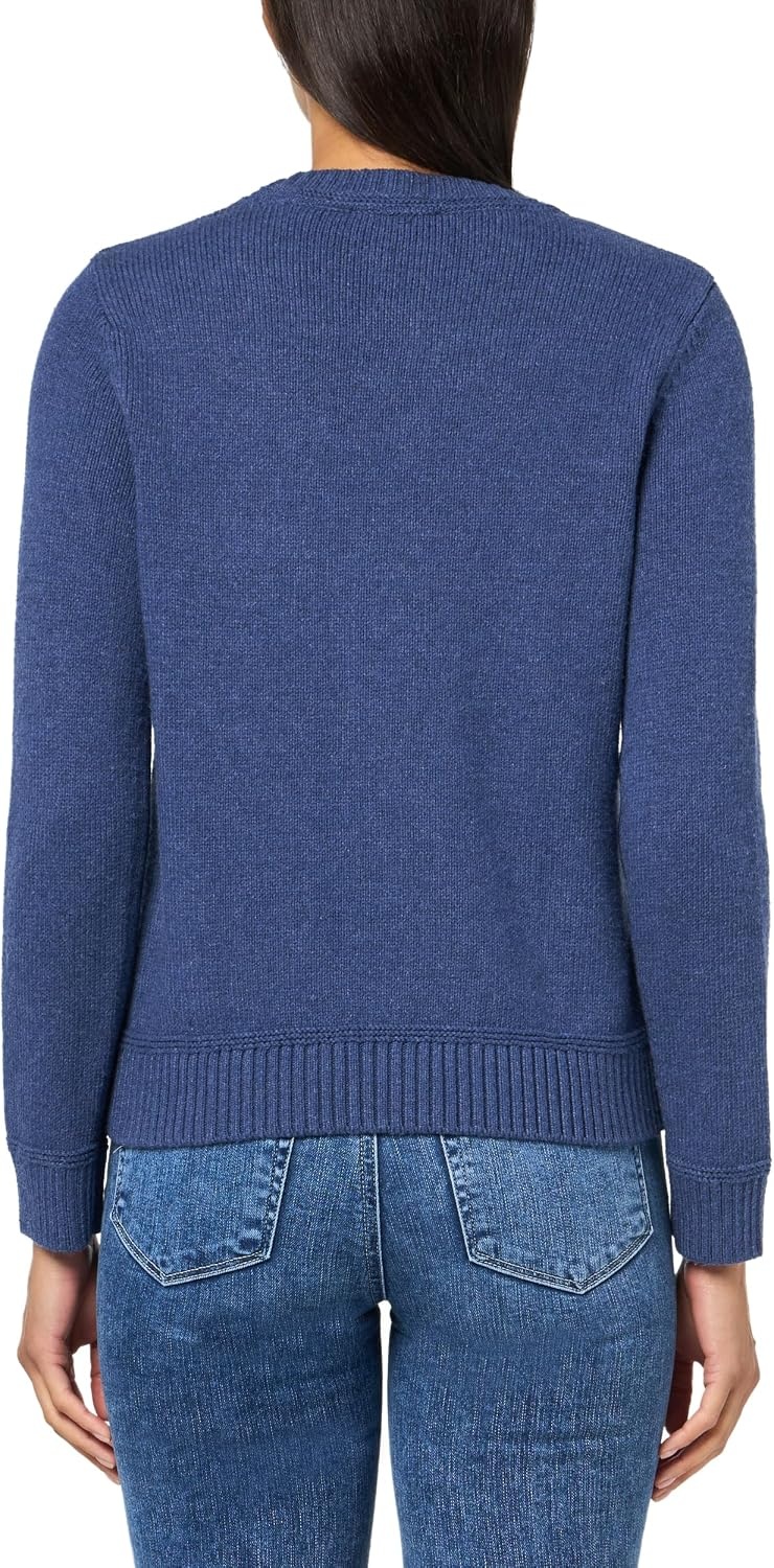 image:imageNautica Womens Long Sleeve Anchor Crewneck SweaterDenim Heather