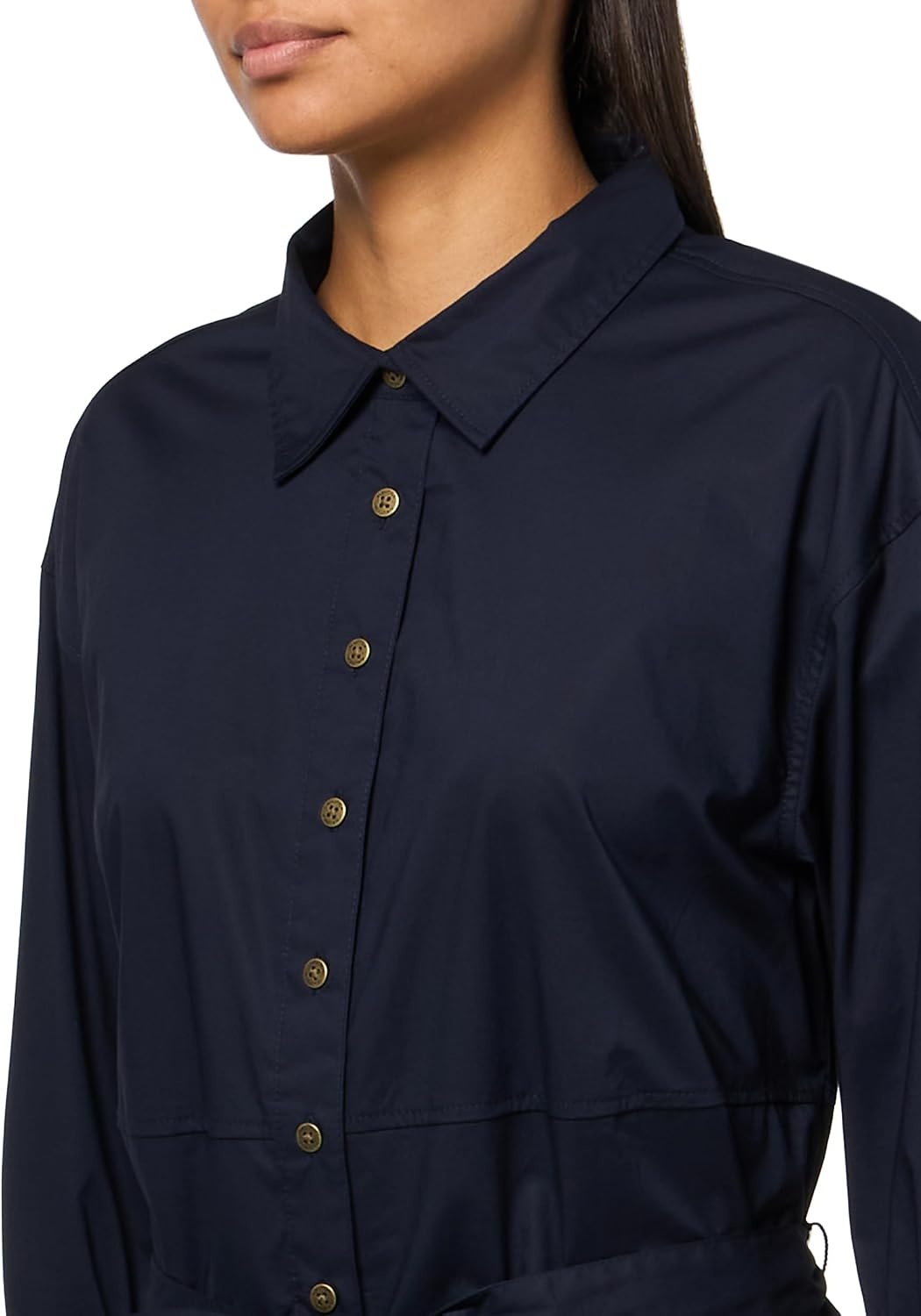 image:imageNautica Womens Long Sleeve Collared Button Shirt DressNight Sky