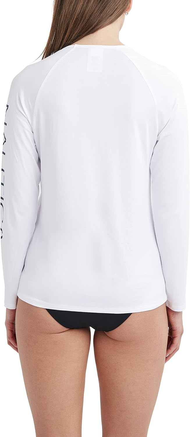 image:imageNautica Womens Long Sleeve Rashguard QuickDry UPF Protection Swim Shirt Pool Beach Hiking Yoga VolleyballCloudy