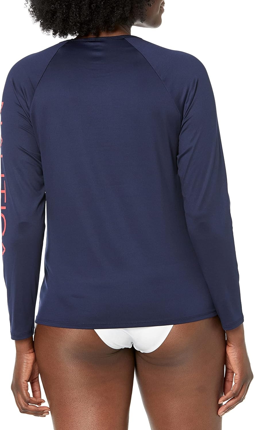 image:imageNautica Womens Long Sleeve Rashguard QuickDry UPF Protection Swim Shirt Pool Beach Hiking Yoga VolleyballDeep Sea