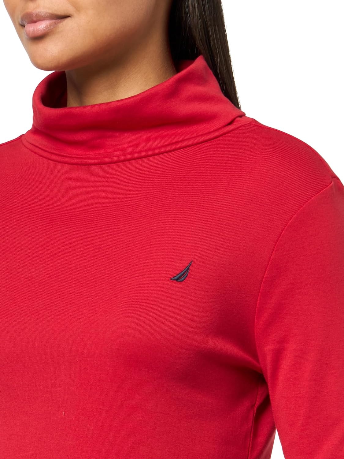image:imageNautica Womens Long Sleeve Solid Turtleneck ShirtSamba