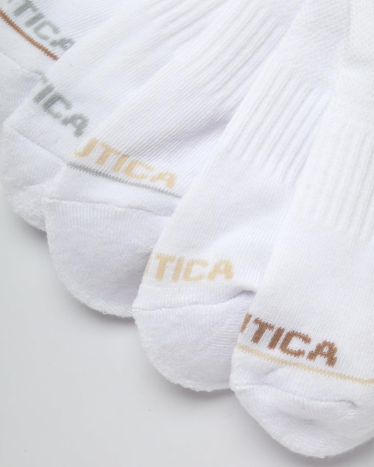 image:imageNautica Womens Low Cut Socks 12 Pack Breathable Mesh Cushioned Athletic Performance No Show Socks for WomenAll White