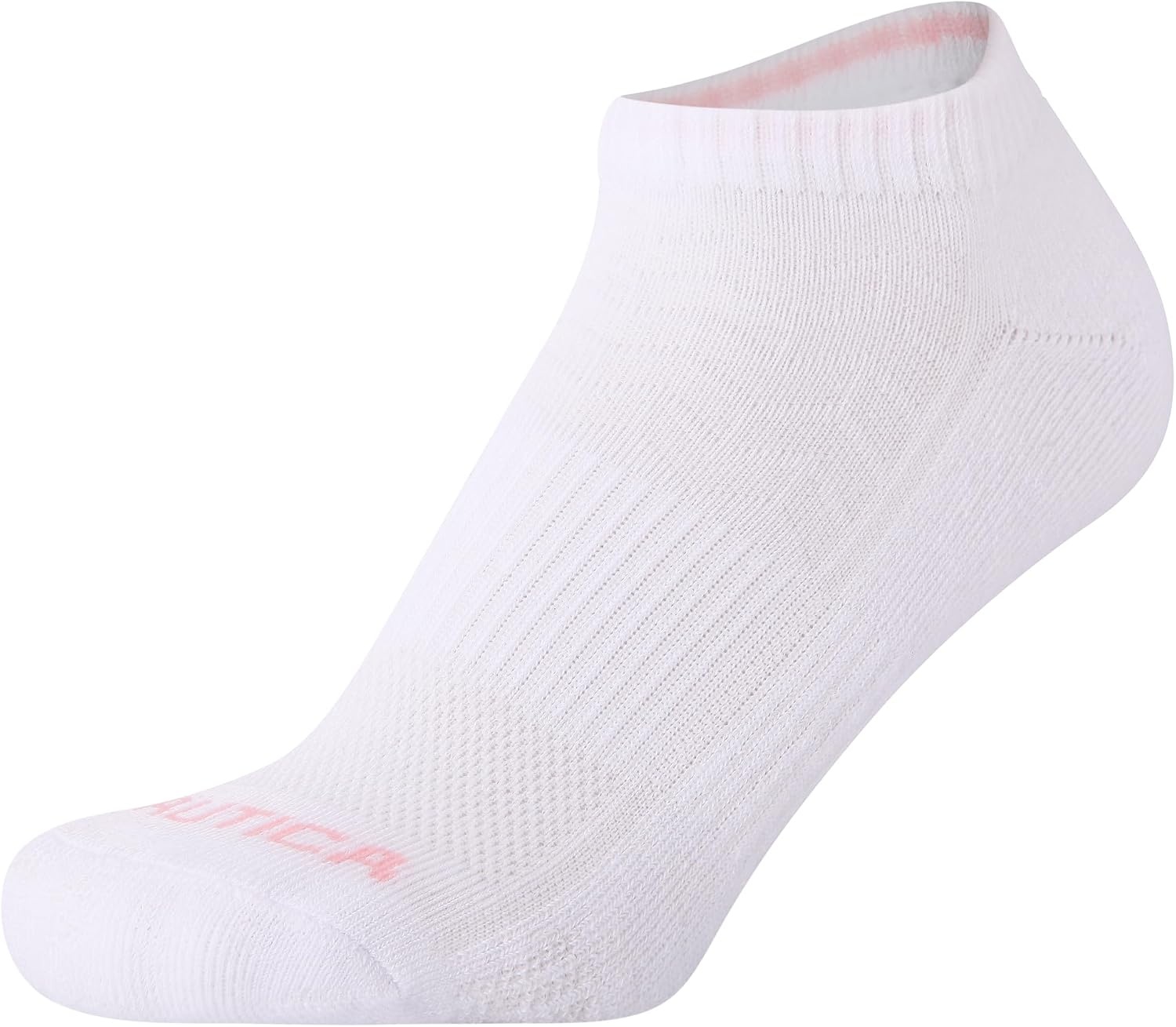 image:imageNautica Womens Low Cut Socks 12 Pack Breathable Mesh Cushioned Athletic Performance No Show Socks for WomenWhite Logo