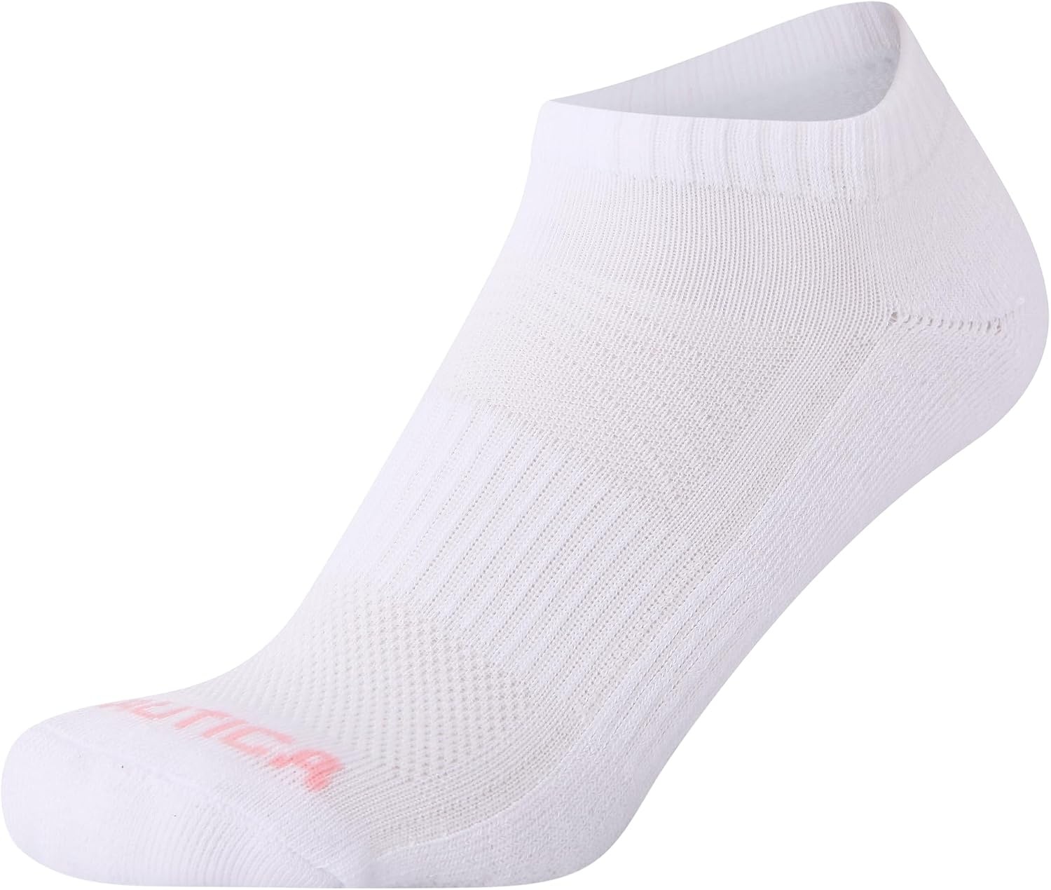 image:imageNautica Womens Low Cut Socks 12 Pack Moisture Wicking Cushioned Athletic No Show Socks for WomenWhite Stripe