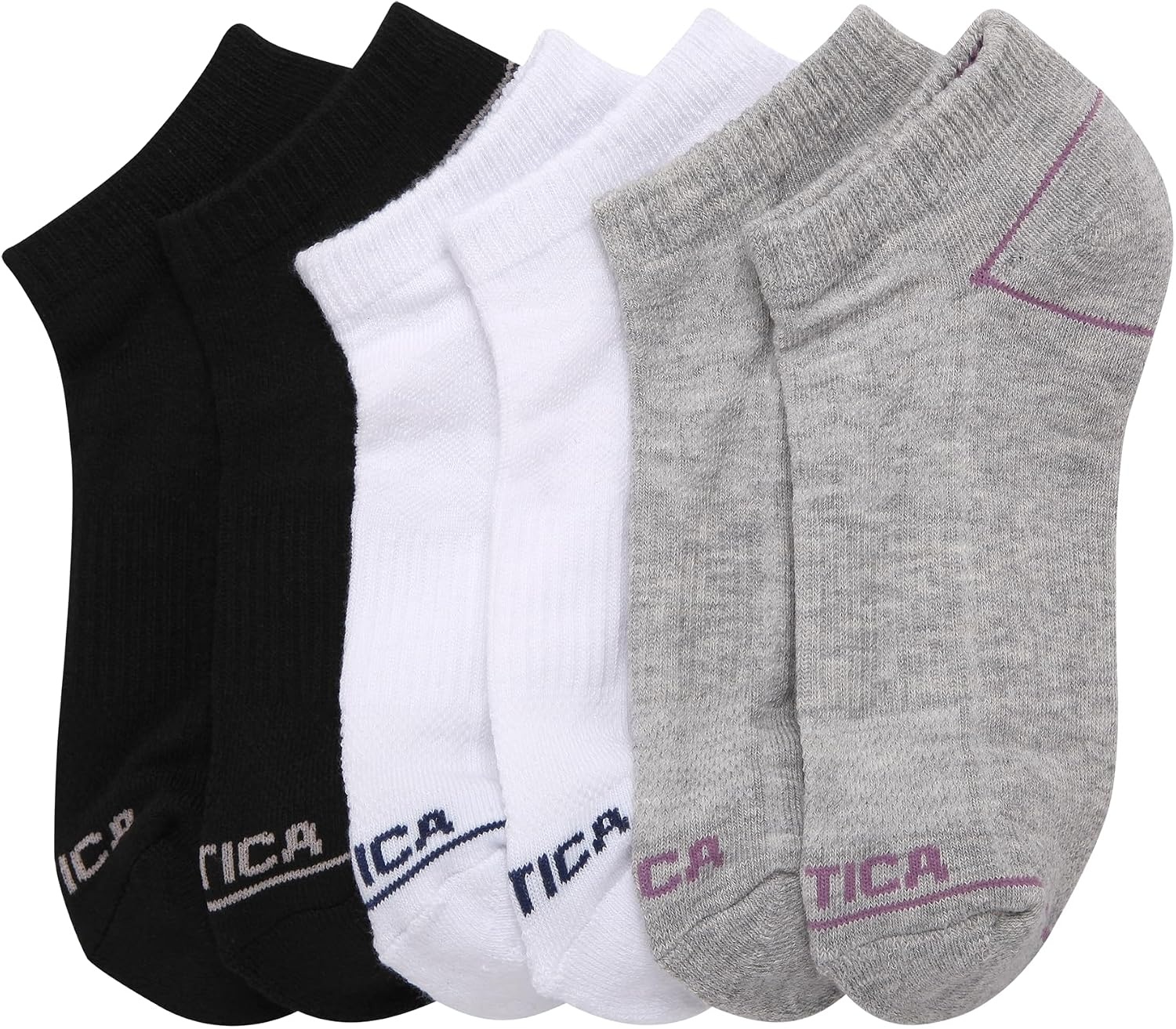 image:imageNautica Womens Low Cut Socks 6 Pack Breathable Mesh Cushioned Athletic Performance No Show Socks for WomenAssorted