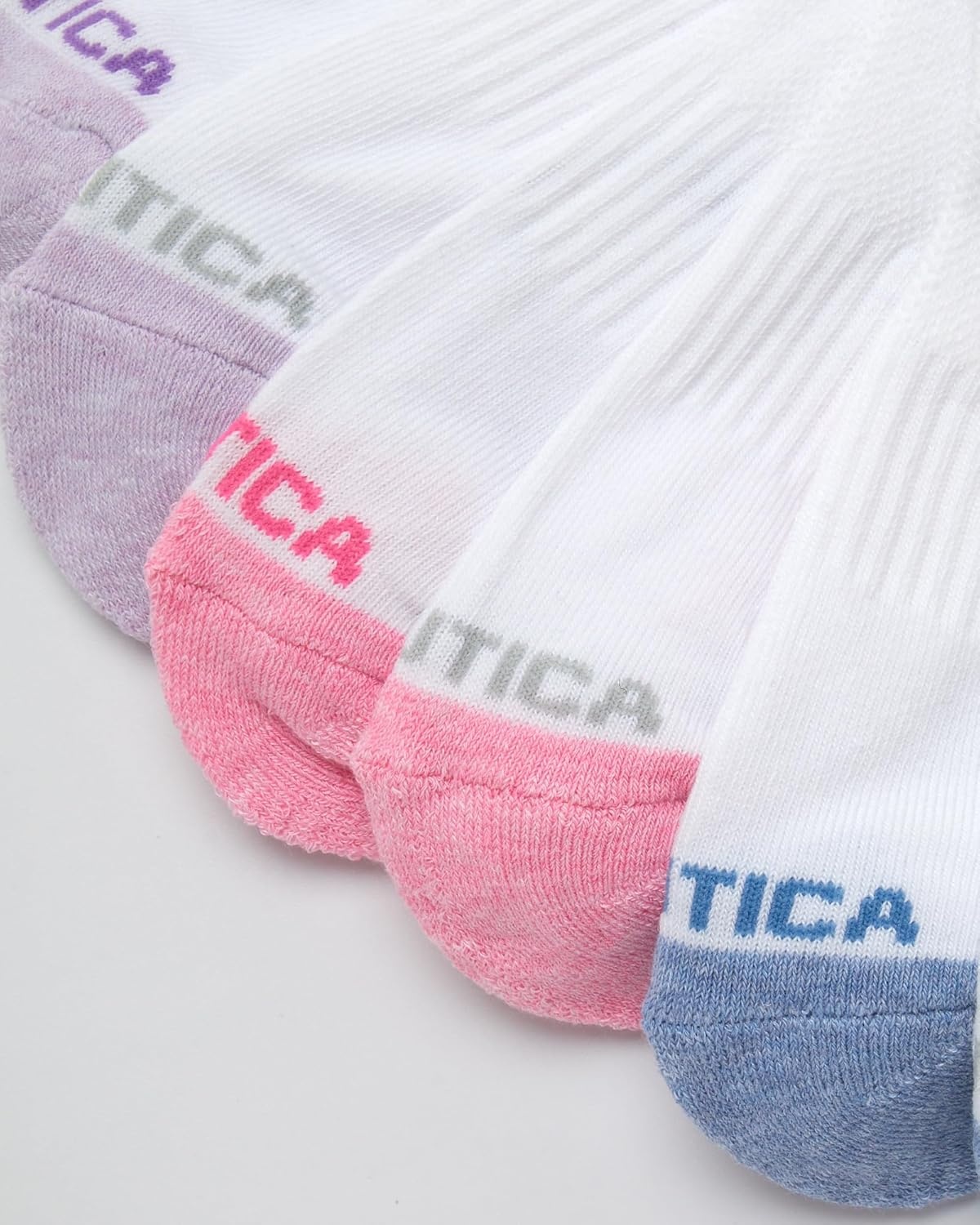 image:imageNautica Womens Low Cut Socks 6 Pack Breathable Mesh Cushioned Athletic Performance No Show Socks for WomenBasic White