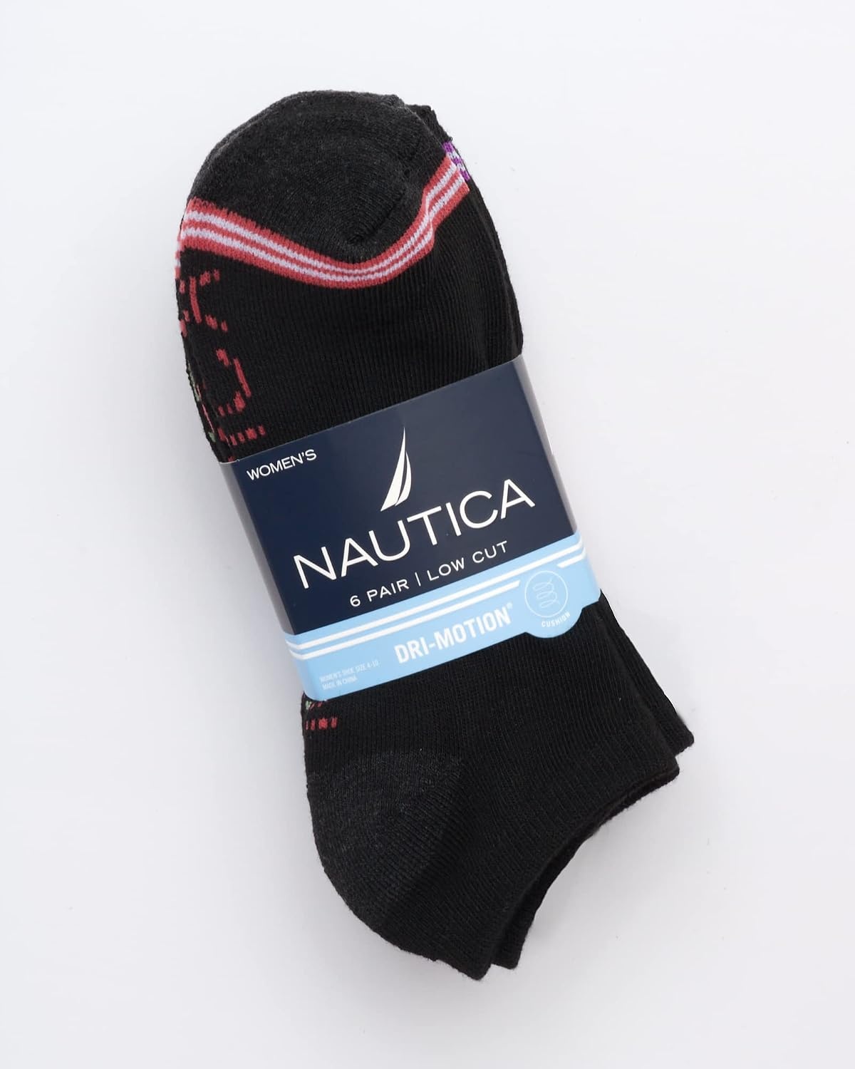 image:imageNautica Womens Low Cut Socks 6 Pack Breathable Mesh Cushioned Athletic Performance No Show Socks for WomenBlack