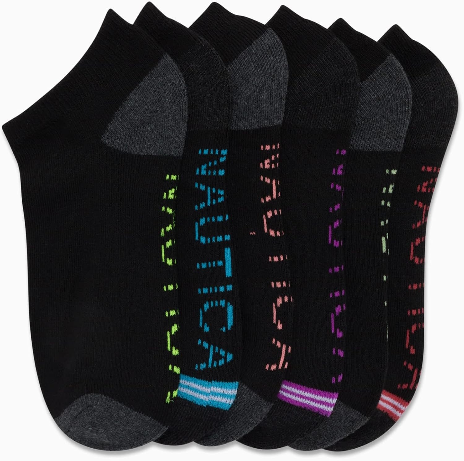 image:imageNautica Womens Low Cut Socks 6 Pack Breathable Mesh Cushioned Athletic Performance No Show Socks for WomenBlack