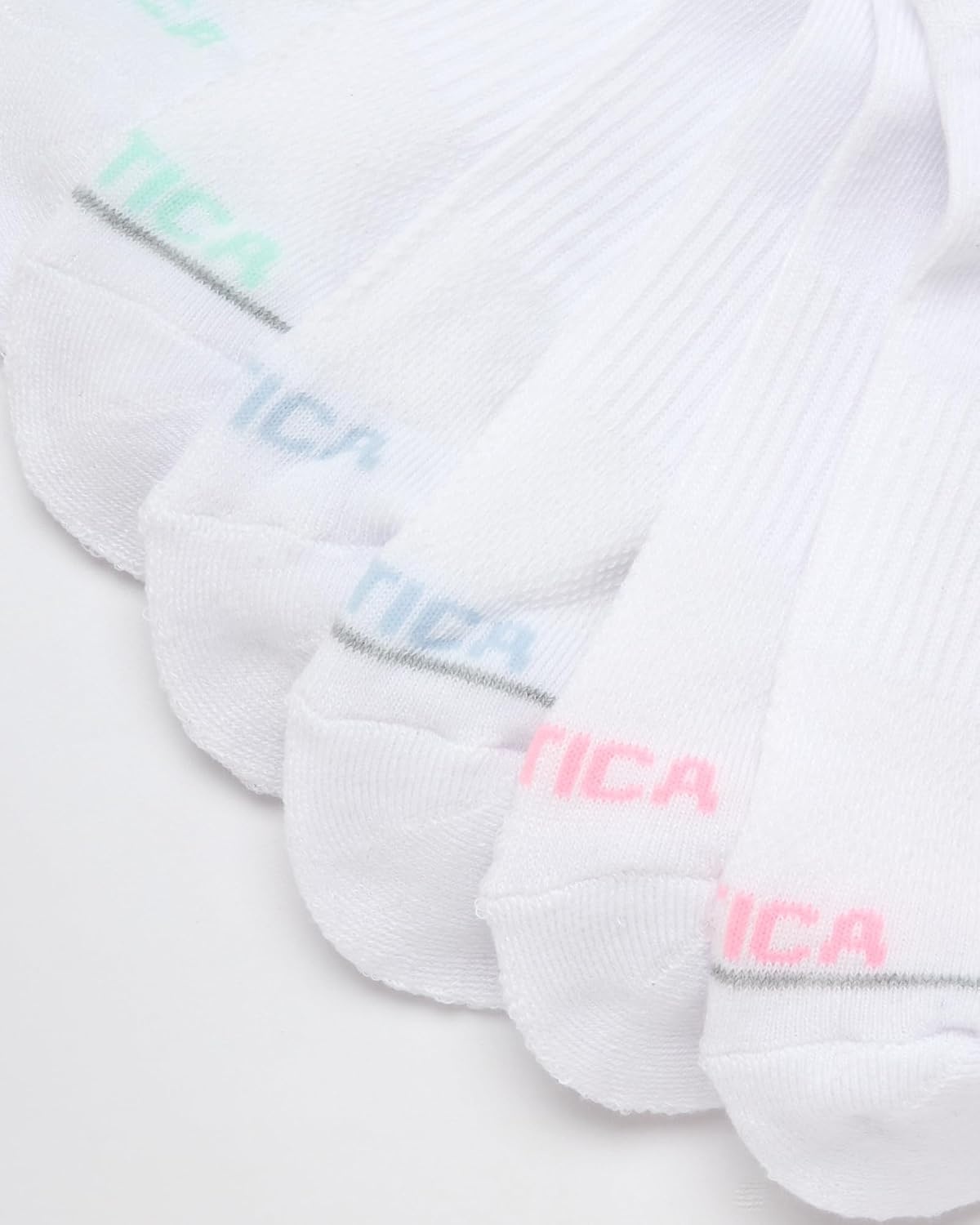image:imageNautica Womens Low Cut Socks 6 Pack Breathable Mesh Cushioned Athletic Performance No Show Socks for WomenClassic White
