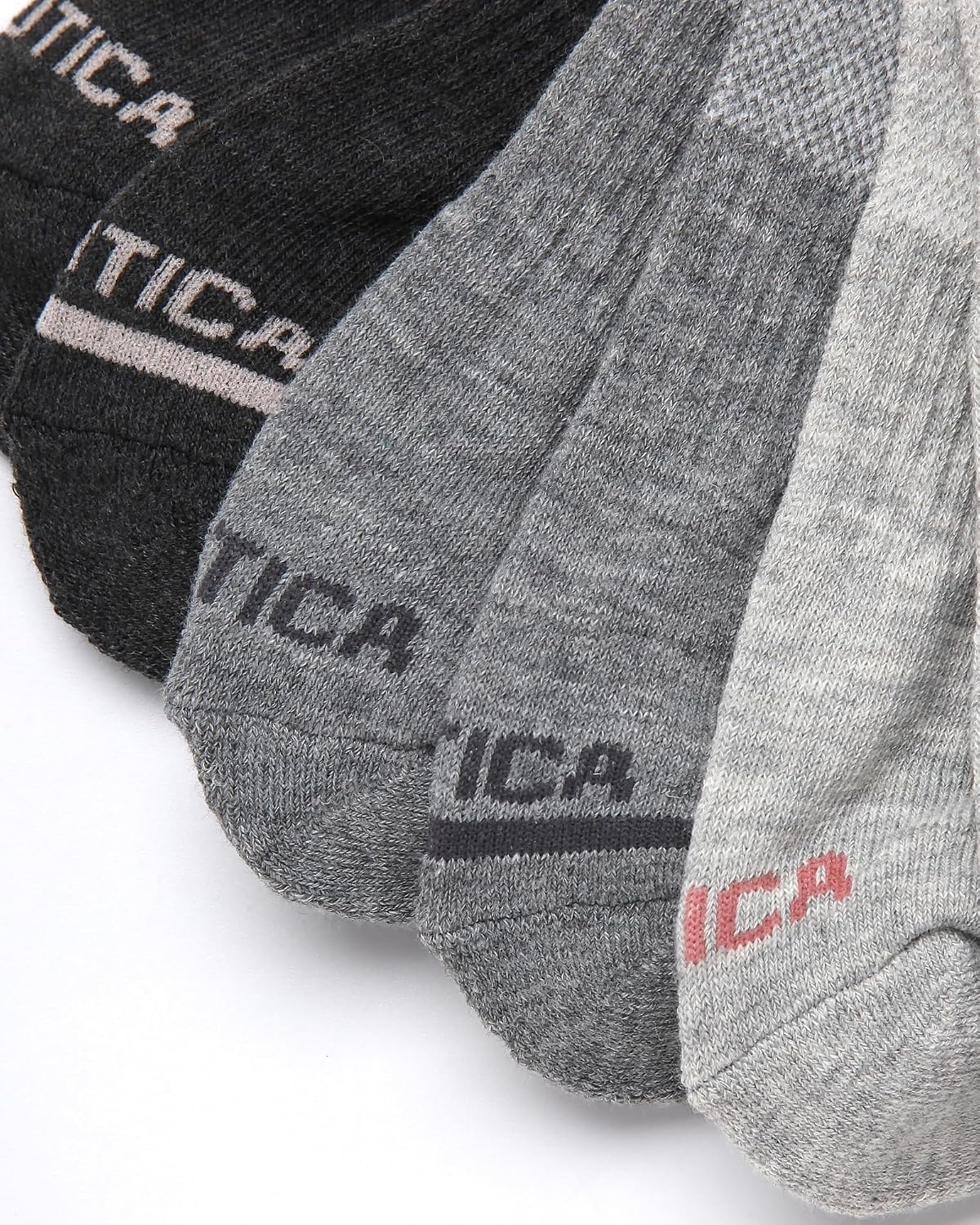 image:imageNautica Womens Low Cut Socks 6 Pack Breathable Mesh Cushioned Athletic Performance No Show Socks for WomenGrey Assorted