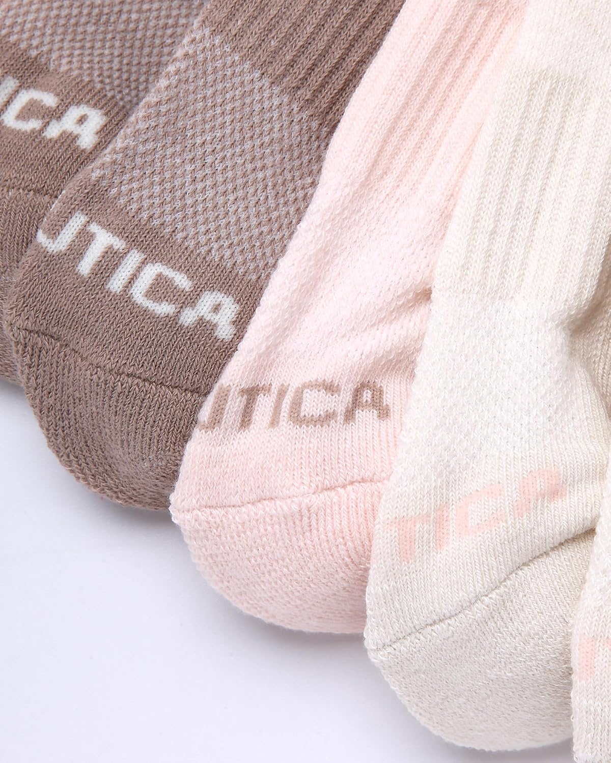 image:imageNautica Womens Low Cut Socks 6 Pack Breathable Mesh Cushioned Athletic Performance No Show Socks for WomenTan Assorted
