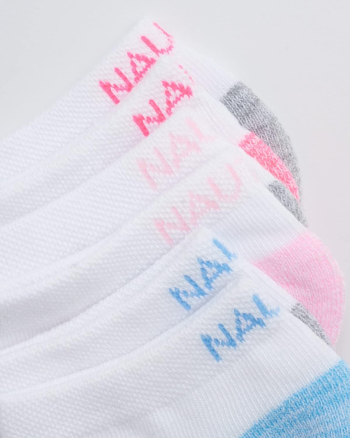 image:imageNautica Womens Low Cut Socks 6 Pack Breathable Mesh Cushioned Athletic Performance No Show Socks for WomenWhitePink