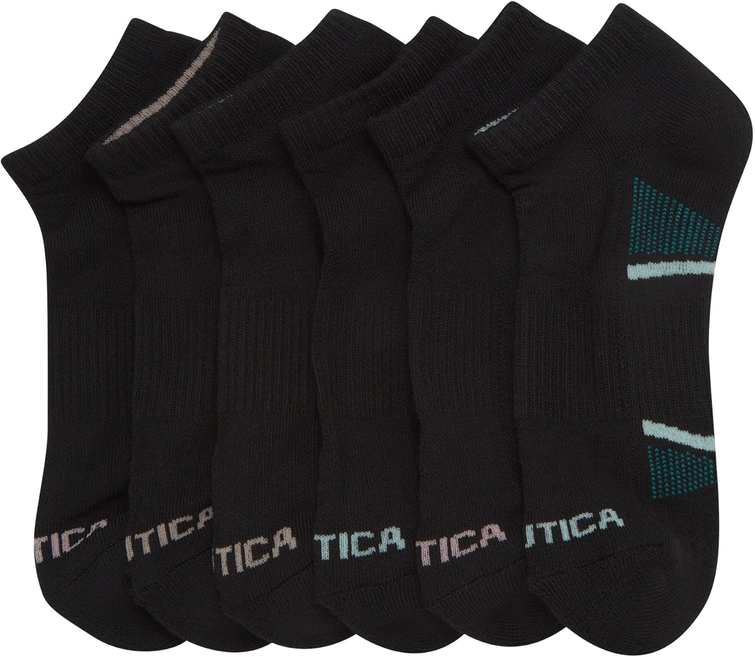 image:imageNautica Womens Low Cut Socks 6 Pack Soft Stretch Breathable Mesh Cushioned Athletic Performance No Show Socks for WomenBlack