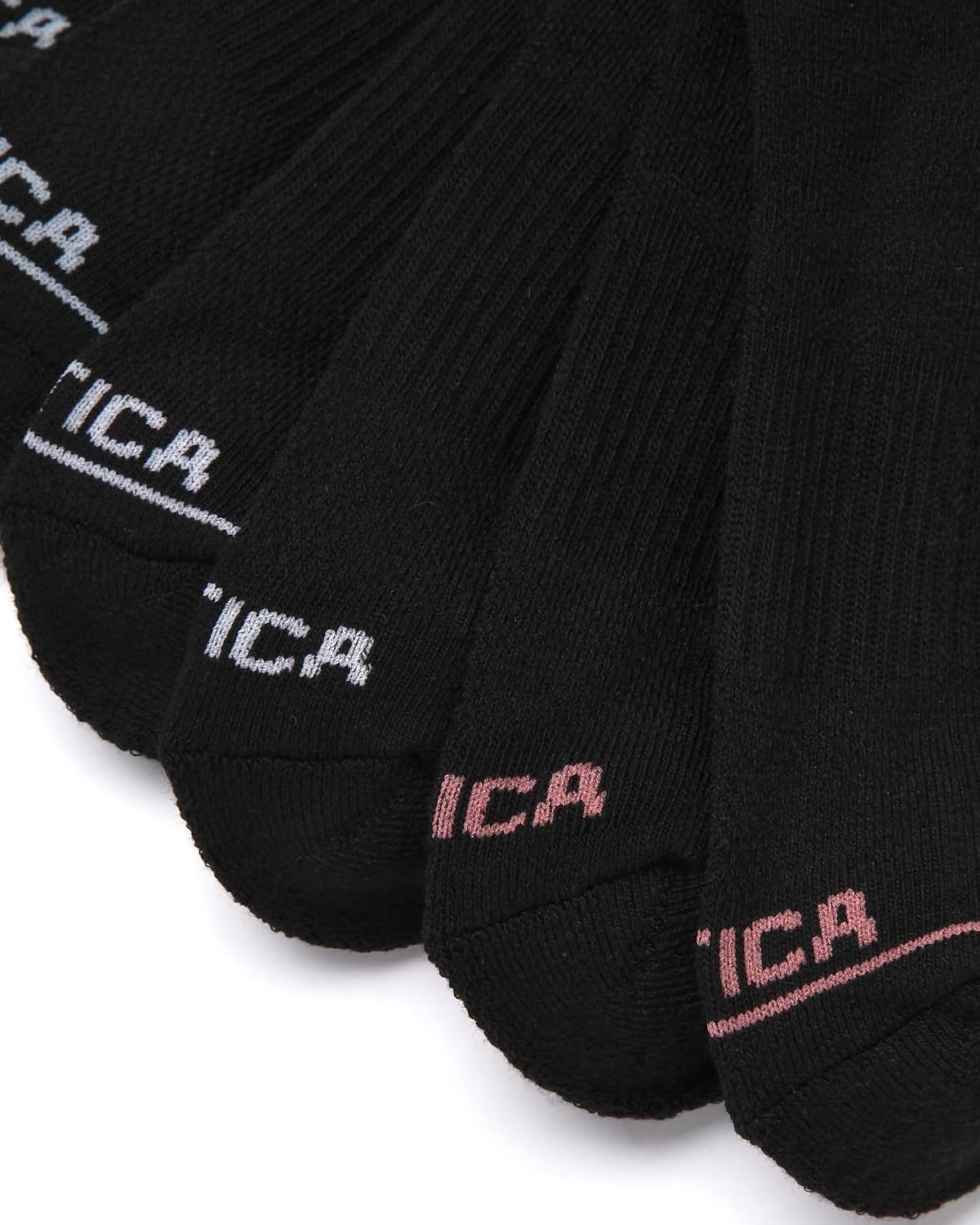image:imageNautica Womens Low Cut Socks 6 Pack Soft Stretch Breathable Mesh Cushioned Athletic Performance No Show Socks for WomenBlack Logo