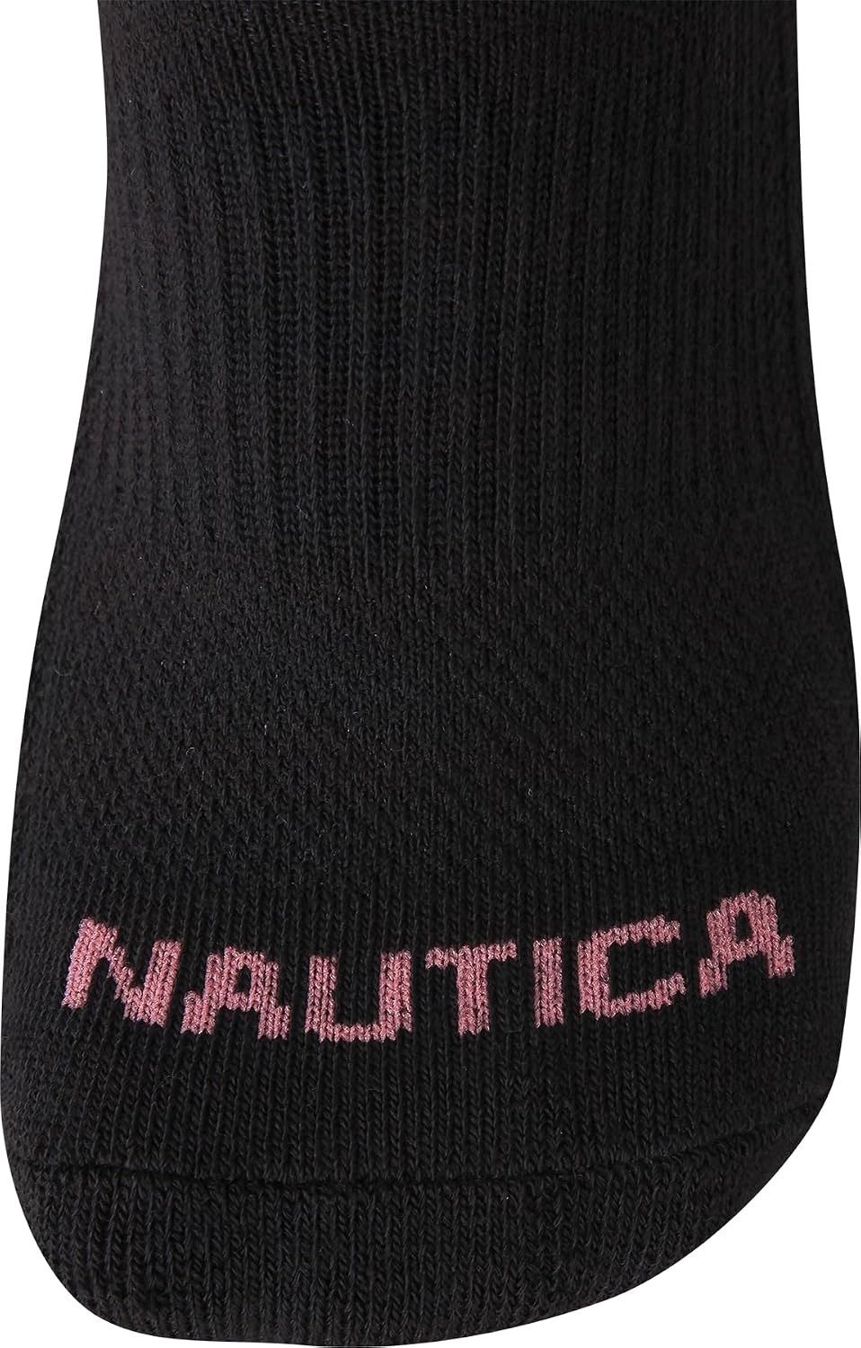 image:imageNautica Womens Low Cut Socks 6 Pack Soft Stretch Breathable Mesh Cushioned Athletic Performance No Show Socks for WomenBlack Logo