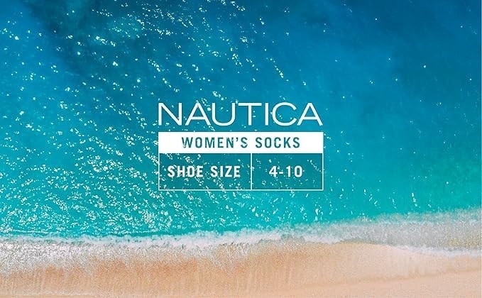 image:imageNautica Womens Low Cut Socks 6 Pack Soft Stretch Breathable Mesh Cushioned Athletic Performance No Show Socks for WomenBlack Tab