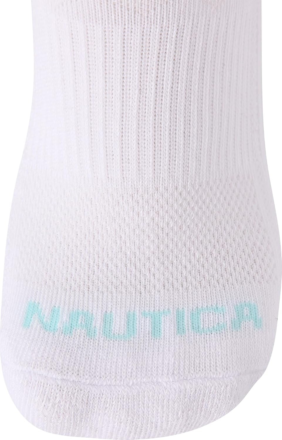 image:imageNautica Womens Low Cut Socks 6 Pack Soft Stretch Breathable Mesh Cushioned Athletic Performance No Show Socks for WomenWhite Logo