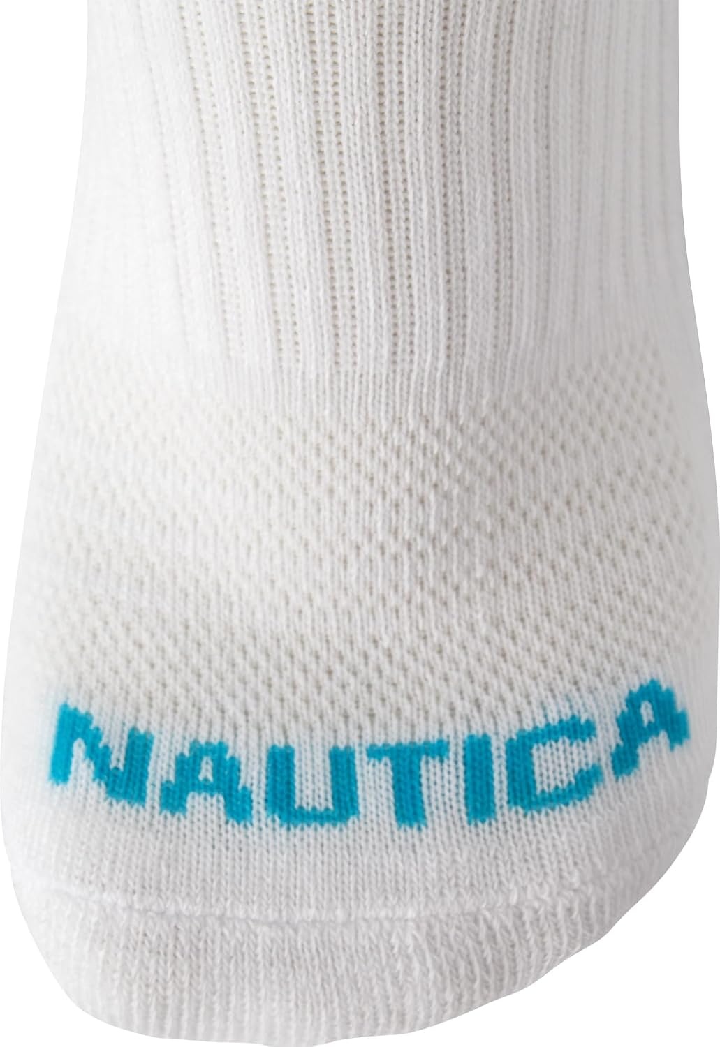 image:imageNautica Womens Low Cut Socks 6 Pack Soft Stretch Breathable Mesh Cushioned Athletic Performance No Show Socks for WomenWhiteBlue
