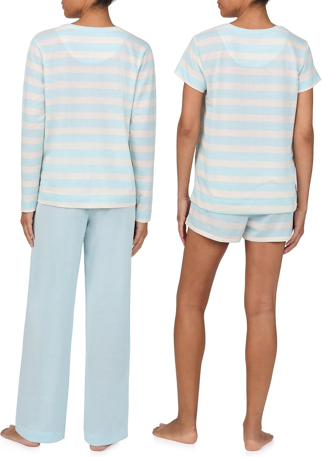 image:imageNautica Womens Matching Sleep amp Lounge Pajama Set Lightweight French Terry Long amp Short Sleeve Top Pants amp Shorts SetsMint Stripe