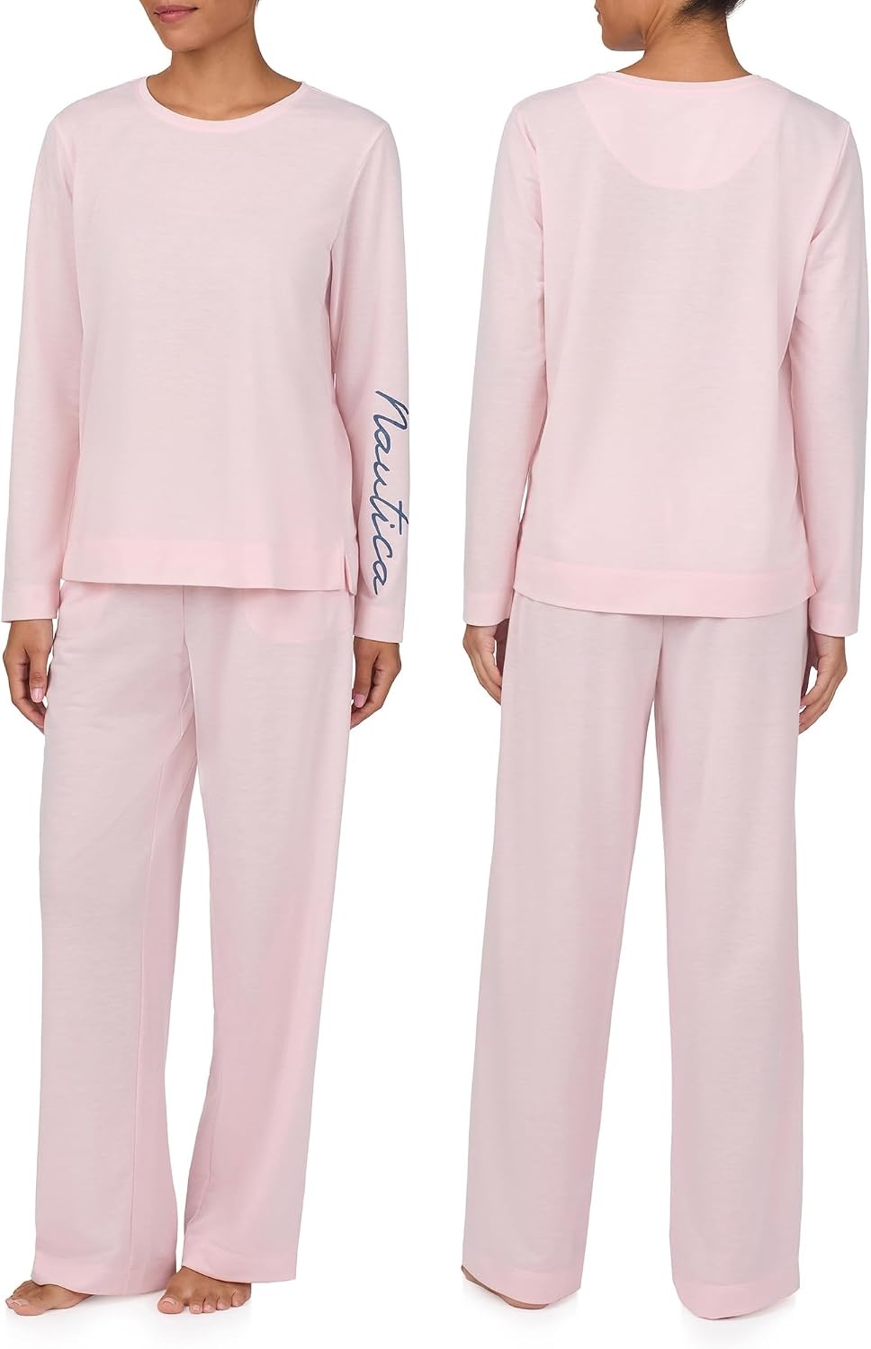 image:imageNautica Womens Matching Sleep amp Lounge Pajama Set Lightweight French Terry Long amp Short Sleeve Top Pants amp Shorts SetsPink