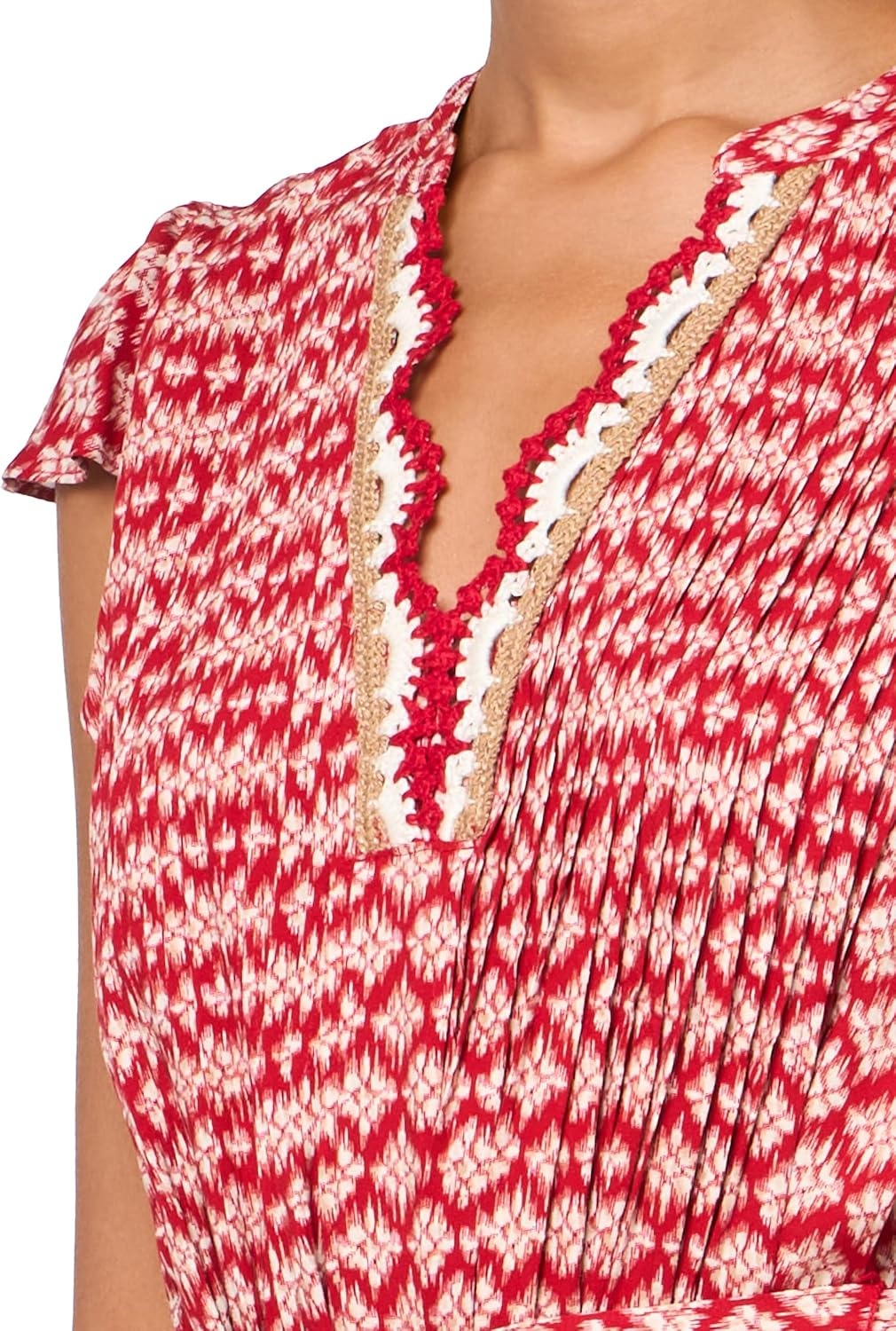 image:imageNautica Womens Mini Length Short Sleeve Foulard Print Popover DressSamba Multi