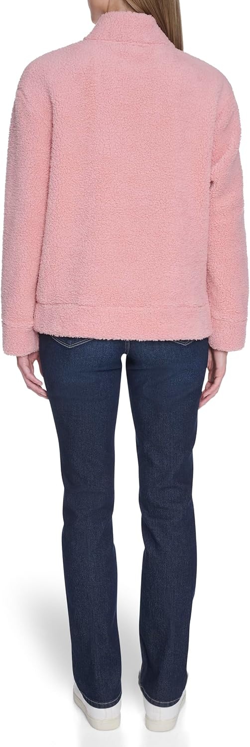 image:imageNautica Womens Mockneck Fleece Sweater PulloverBridal Rose