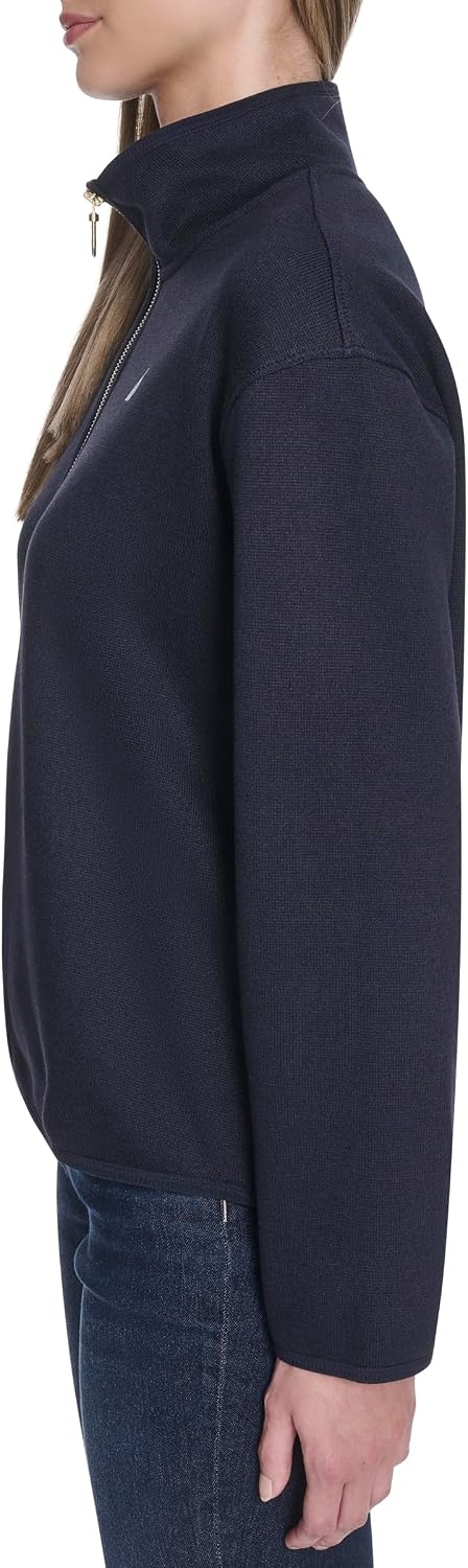 image:imageNautica Womens Mockneck Zip Up Fleece JacketNew Night Sky