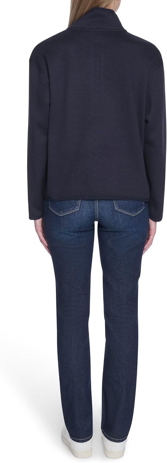 image:imageNautica Womens Mockneck Zip Up Fleece JacketNew Night Sky