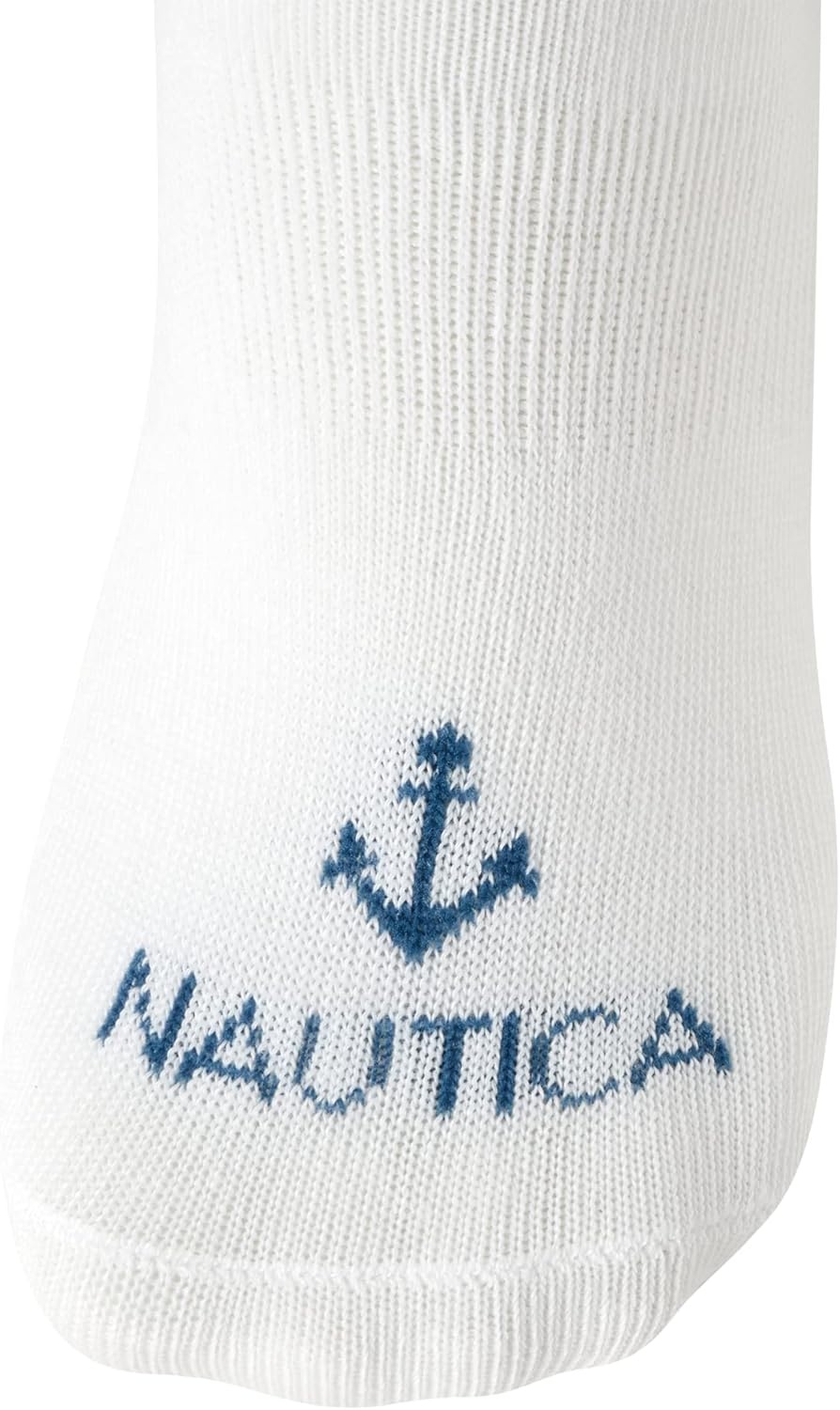 image:imageNautica Womens No Show Socks 6 Pack Soft Stretch Performance Athletic No Show Liner Socks for Women with Non Slip GripAll White