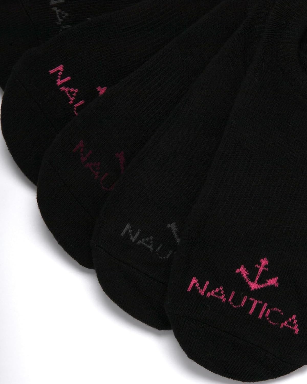 image:imageNautica Womens No Show Socks 6 Pack Soft Stretch Performance Athletic No Show Liner Socks for Women with Non Slip GripBlack