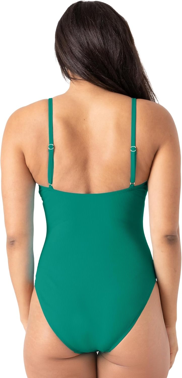 image:imageNautica Womens OnePiece Swimsuit Slimming Tummy Control Bathing Suit QuickDry Fabric Bikini SwimsuitGreen