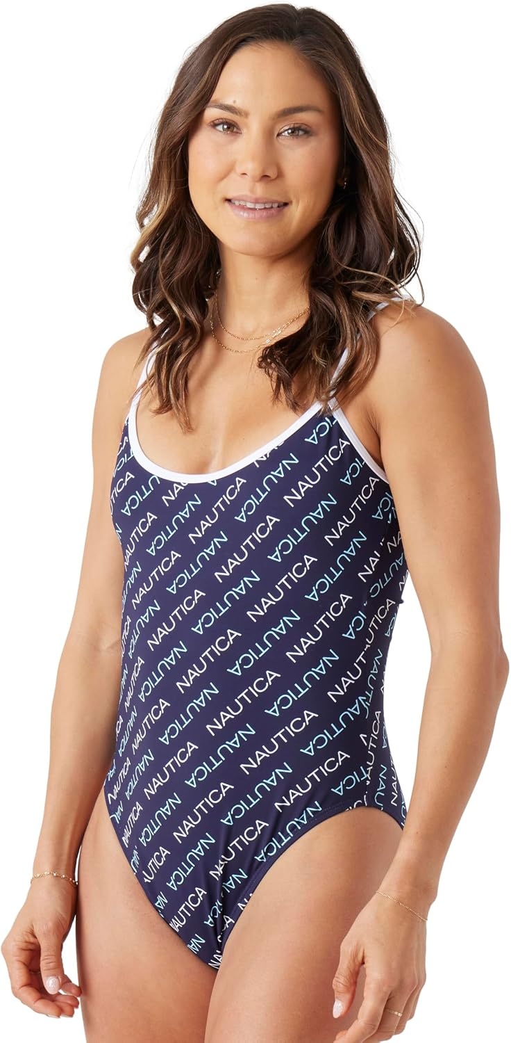 image:imageNautica Womens OnePiece Swimsuit Slimming Tummy Control Bathing Suit QuickDry Fabric Bikini SwimsuitOcean