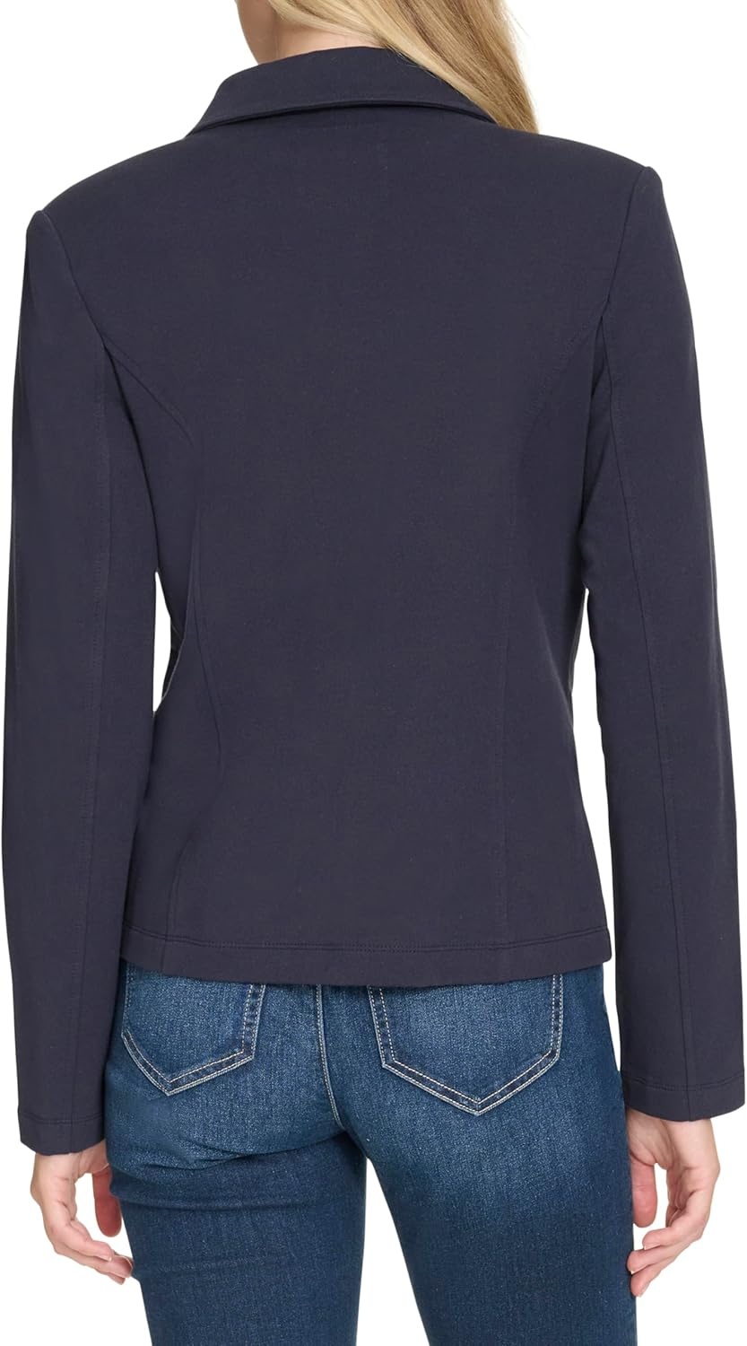 image:imageNautica Womens Open Front Knit Captains Jacket JacketNight Sky