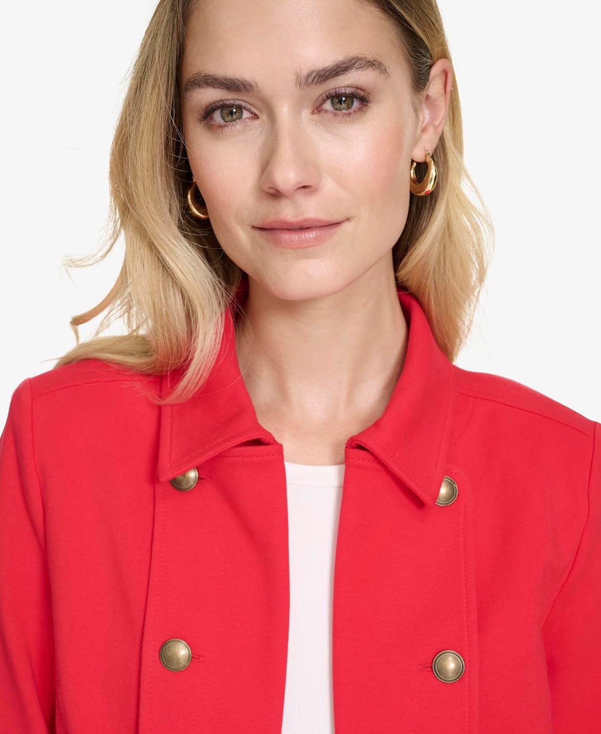 image:imageNautica Womens Open Front Knit Captains Jacket JacketRegatta Red