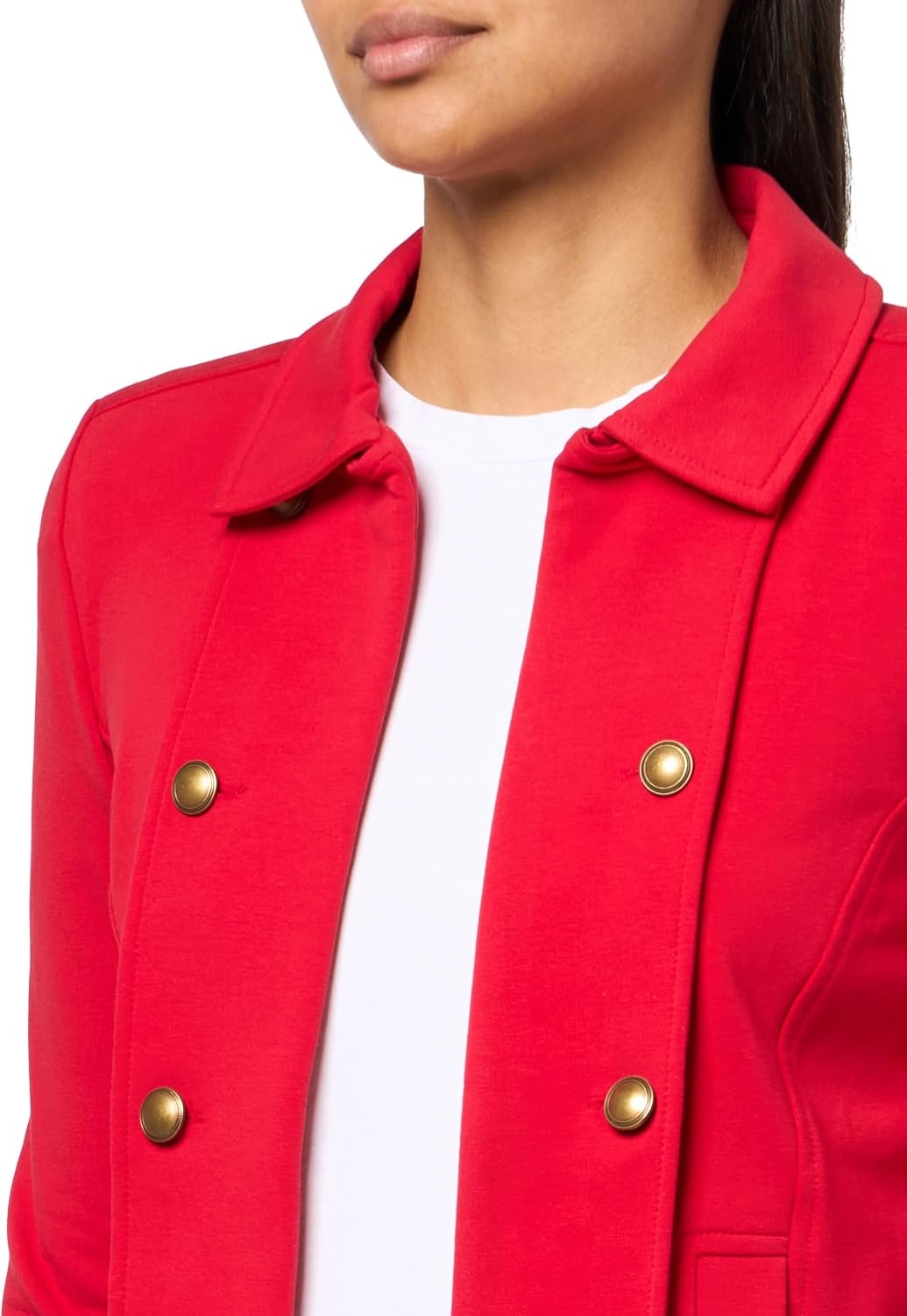 image:imageNautica Womens Open Front Knit Captains Jacket JacketScarlet