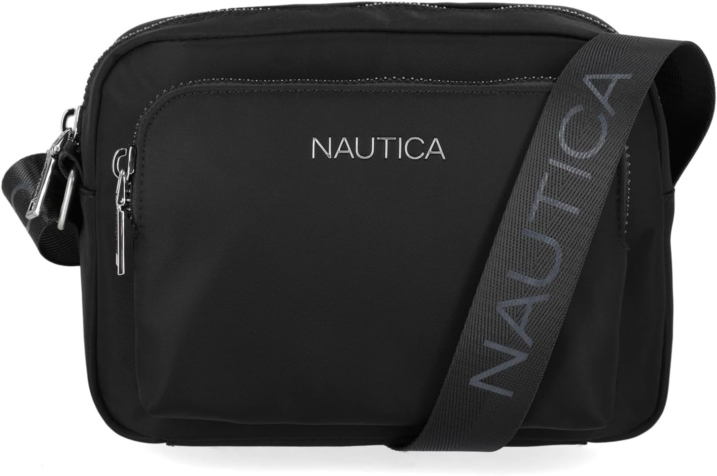 image:imageNautica Womens Out and About Adjustable Crossbody Bag Purse AdjustableBlack Nylon