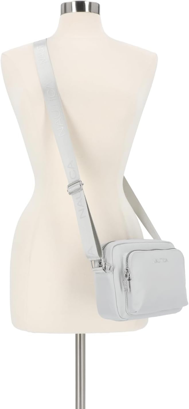 image:imageNautica Womens Out and About Adjustable Crossbody Bag Purse AdjustableIce Nylon