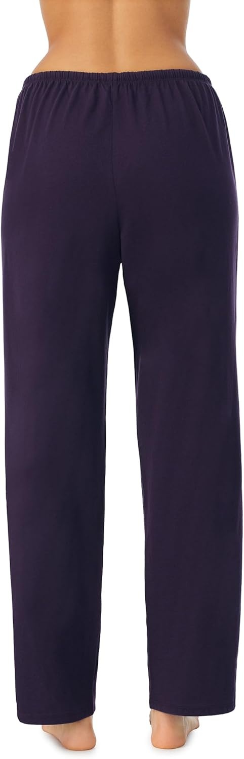 image:imageNautica Womens Pajama Pants Lightweight Wide Leg Lounge Pants Cotton Knit Jersey Sleepwear Loungewear PJs for WomenEggplant