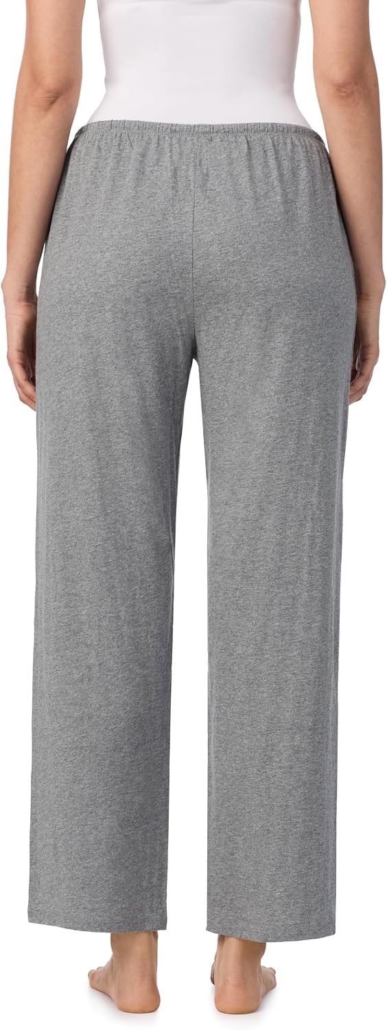 image:imageNautica Womens Pajama Pants Lightweight Wide Leg Lounge Pants Cotton Knit Jersey Sleepwear Loungewear PJs for WomenHeather Grey
