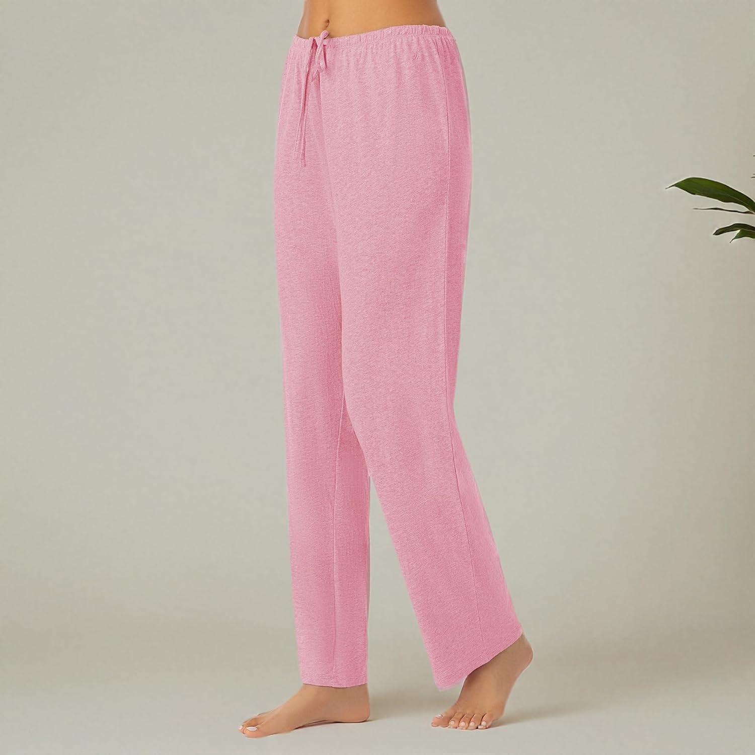 image:imageNautica Womens Pajama Pants Lightweight Wide Leg Lounge Pants Cotton Knit Jersey Sleepwear Loungewear PJs for WomenHeather Pink